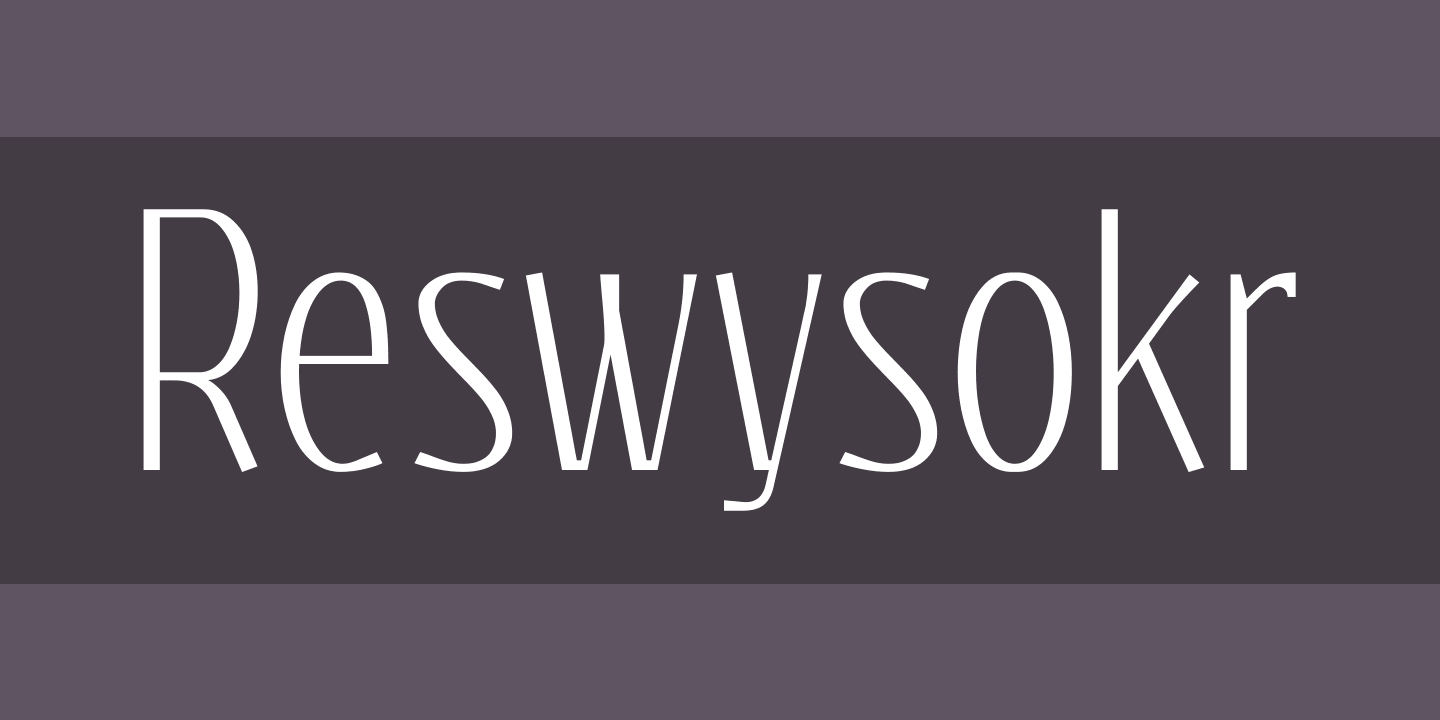 Reswysokr Font